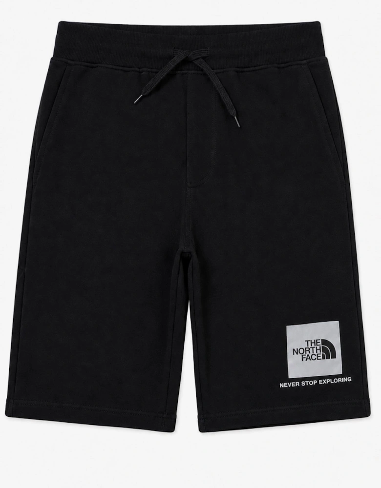 The North Face Mens Reflective Small Box Logo Shorts in Black