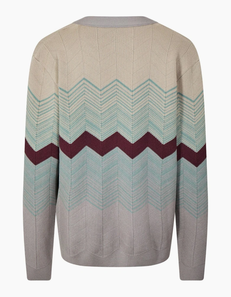 Unisex Adults Stripe Cardigan