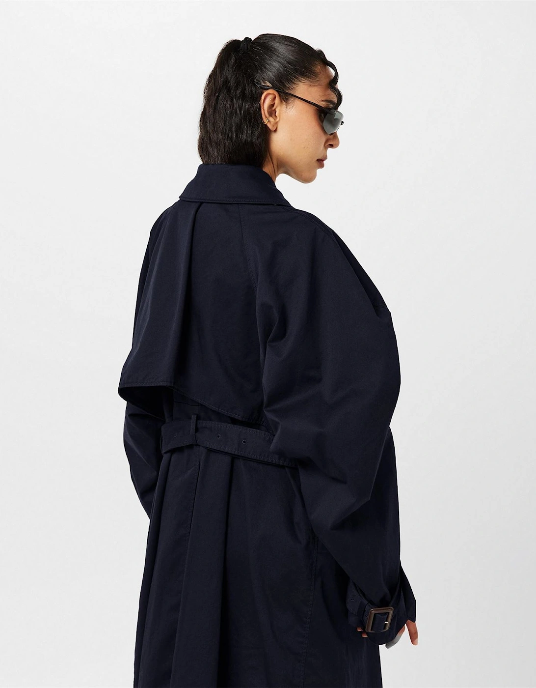 Womens Oversized Water Resistant Trench Coat