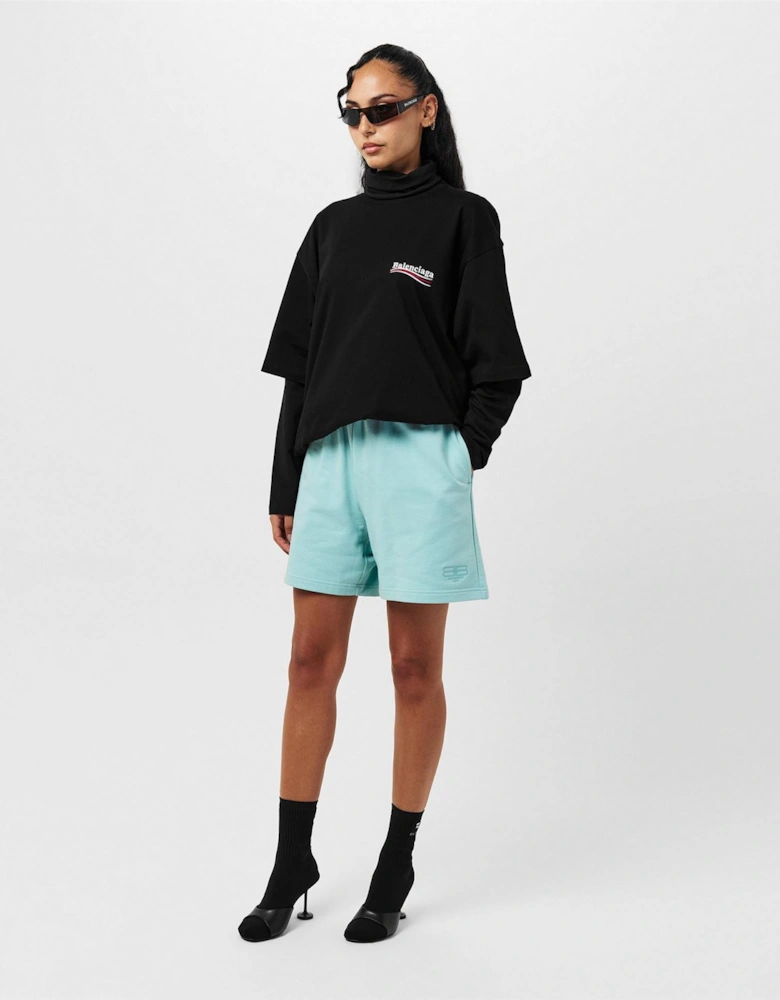 Womens Stretch Fleece Jogger Shorts