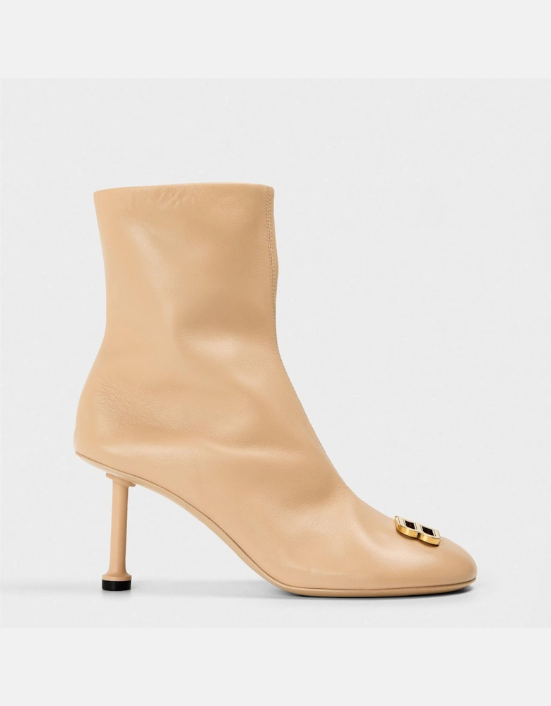 Womens Contemporary Heeled Ankle Boots
