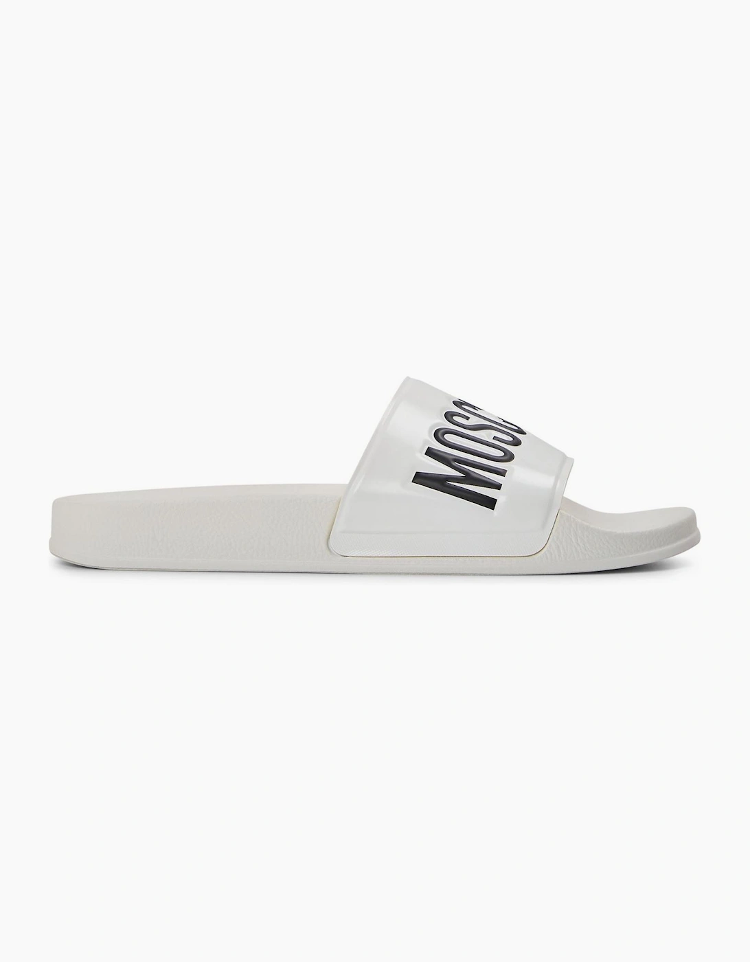 Moschino Men's White Slider Slippers - Size: 6