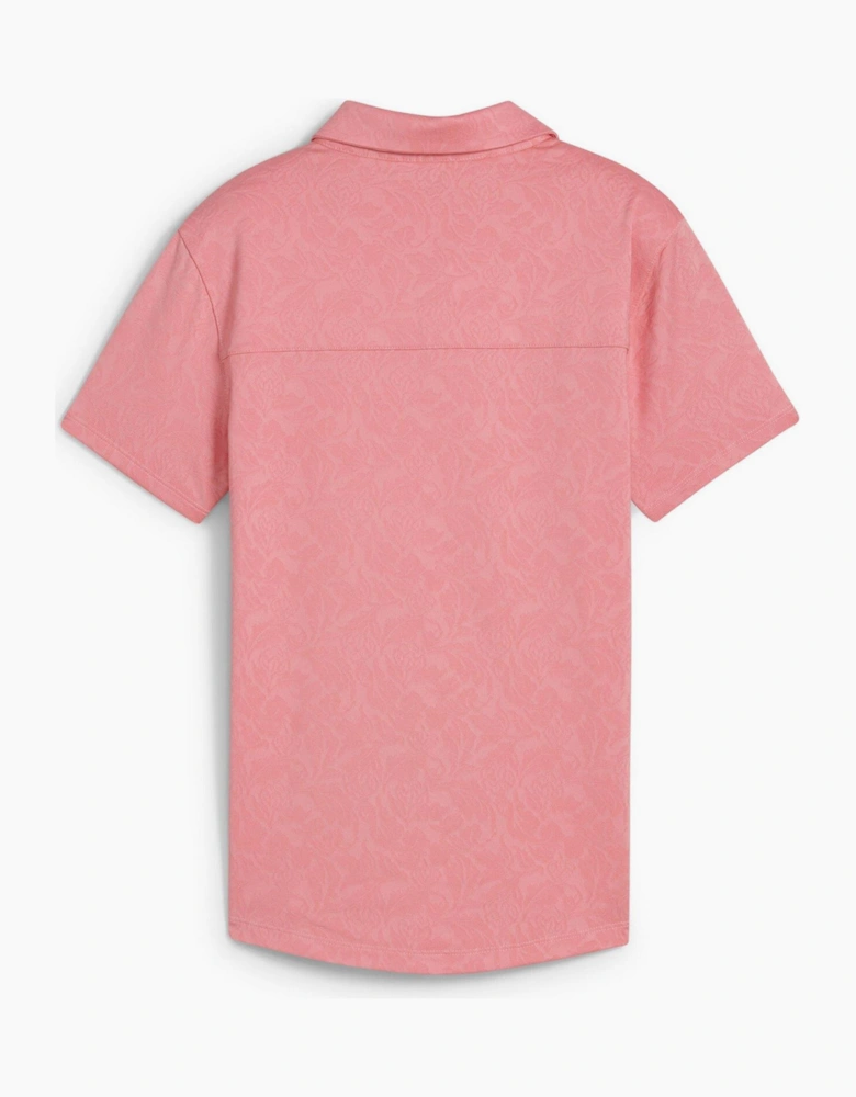 Womens W Mattr Lianas Jacquard Ss Polo Shirt