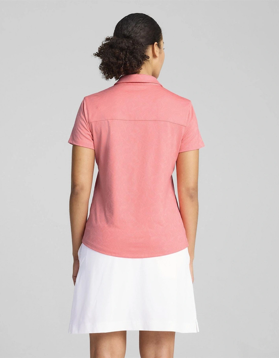 Womens W Mattr Lianas Jacquard Ss Polo Shirt
