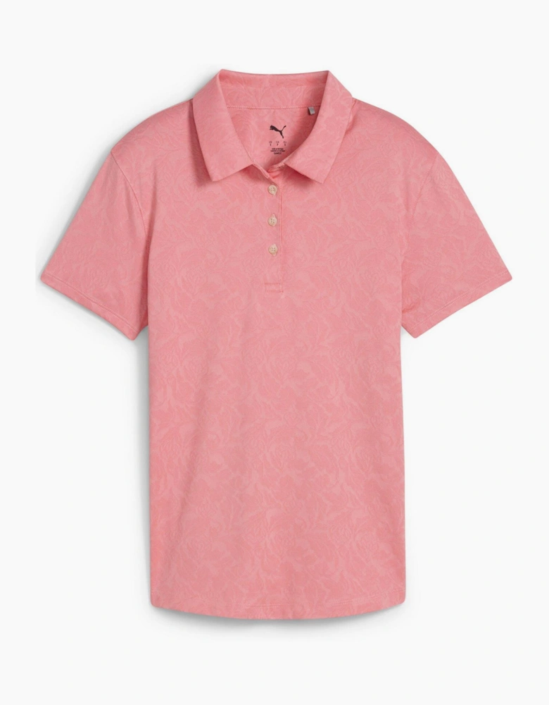 Womens W Mattr Lianas Jacquard Ss Polo Shirt