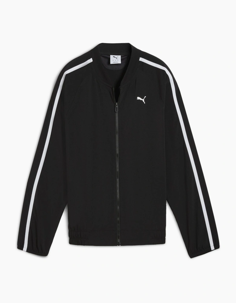 Floral Ribbon Woven Full Zip Tracksuit Top
