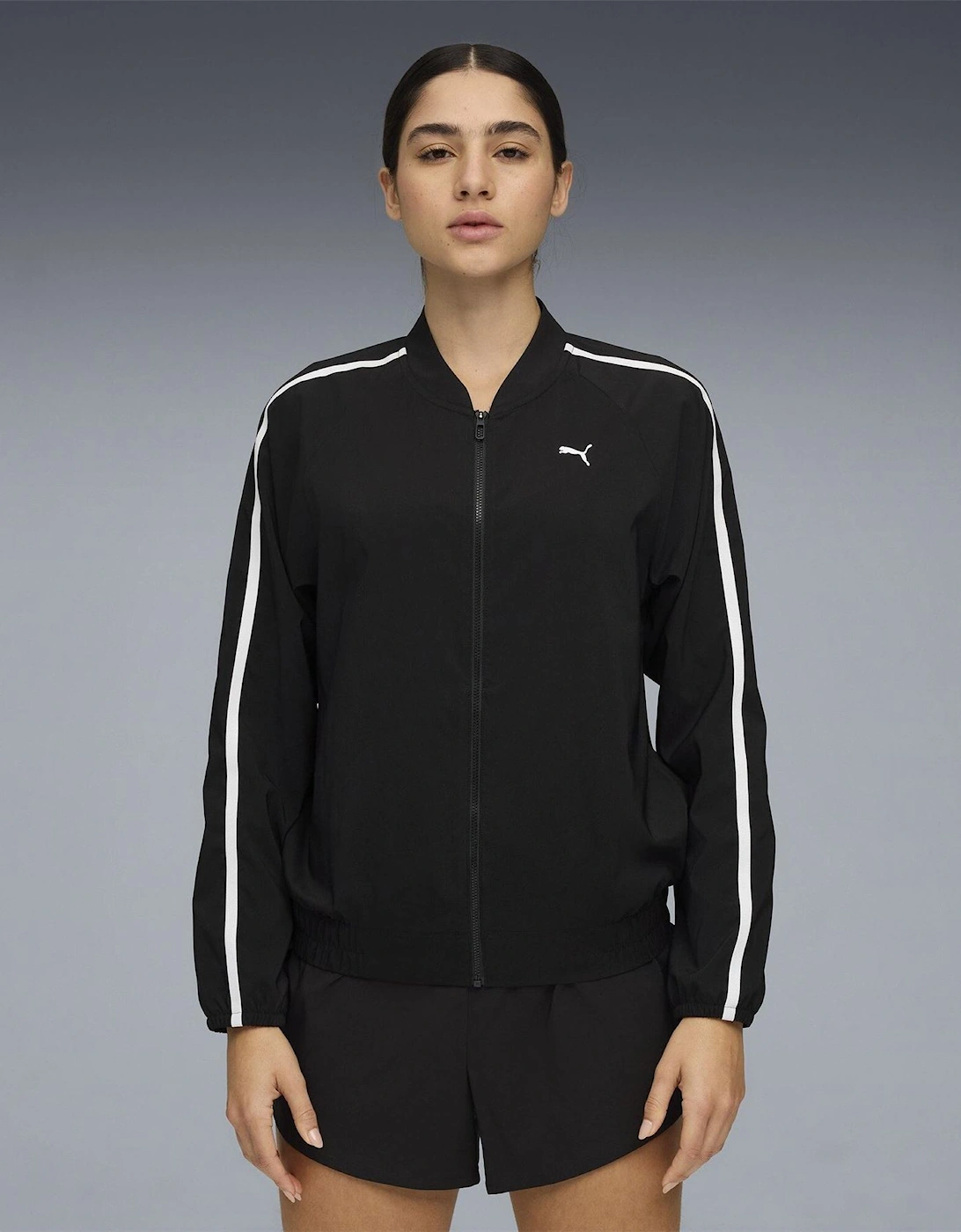 Floral Ribbon Woven Full Zip Tracksuit Top