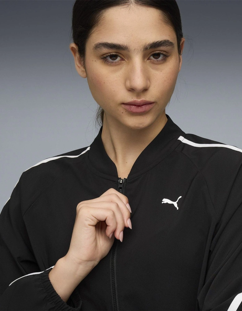 Floral Ribbon Woven Full Zip Tracksuit Top