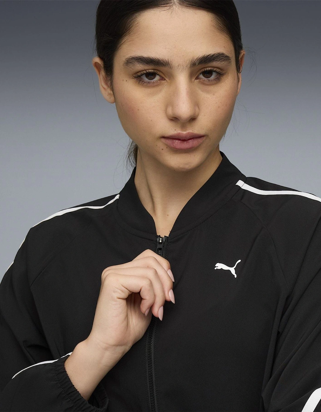 Floral Ribbon Woven Full Zip Tracksuit Top