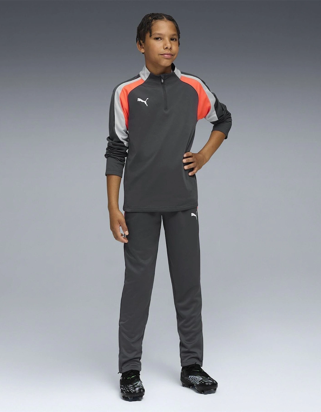 Kids Individualliga Quarter Zip Fleece Top