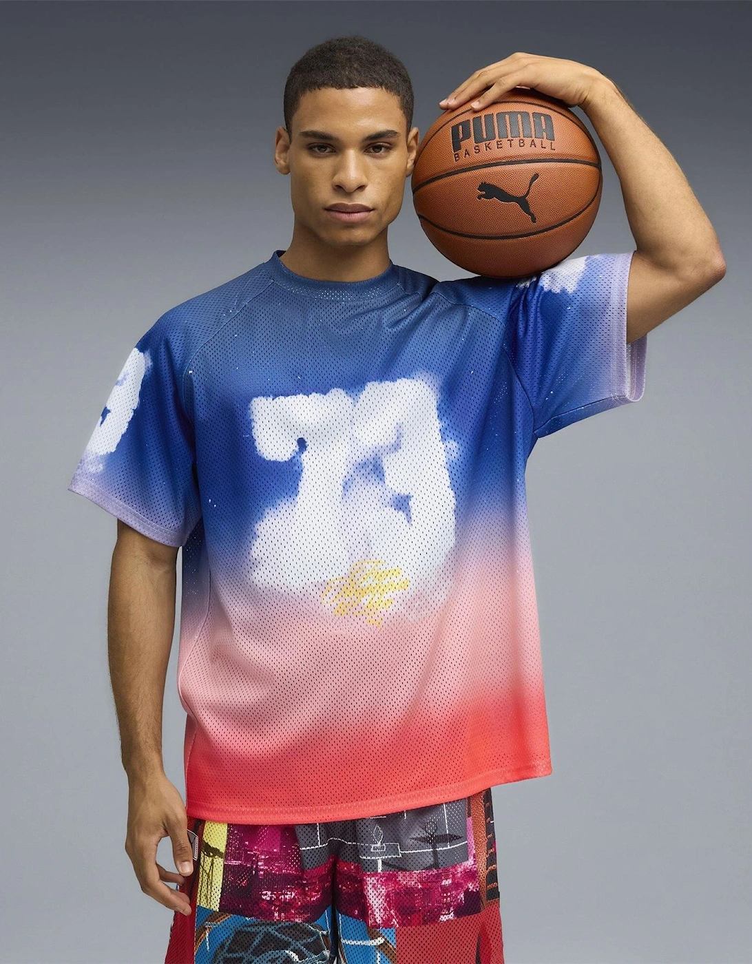 Hooptopia Sunset Hoops Jersey Performance T-Shirt