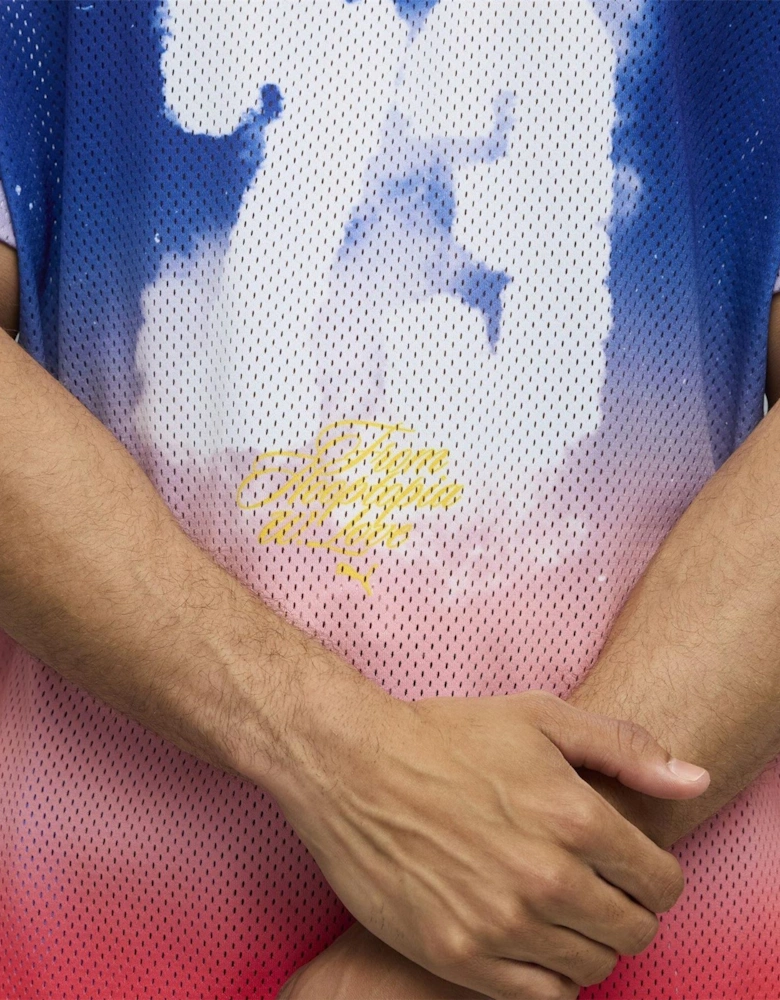 Hooptopia Sunset Hoops Jersey Performance T-Shirt