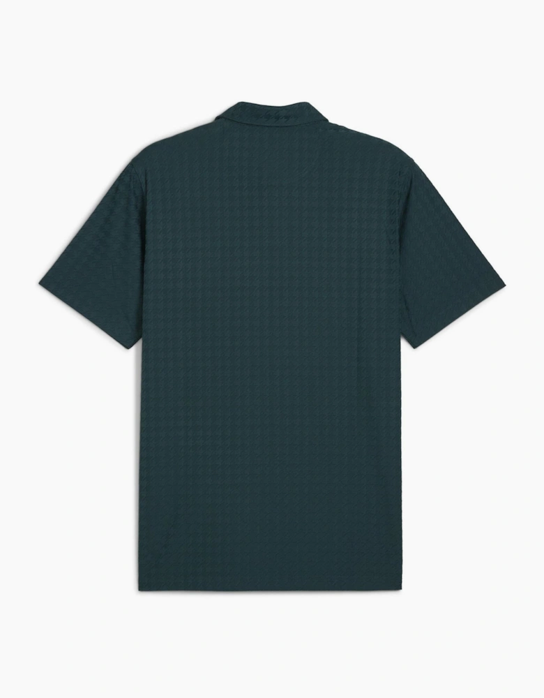 Mattr Houndstooth Short Sleeve Performance Polo Shirt