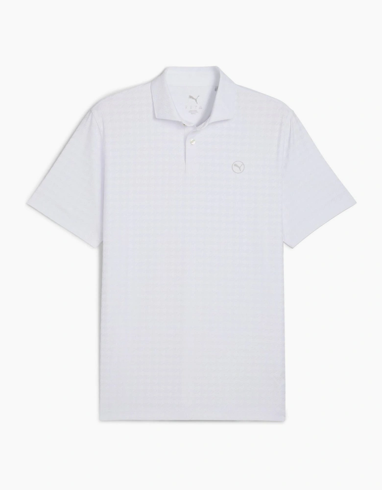 Mattr Houndstooth Short Sleeve Performance Polo Shirt