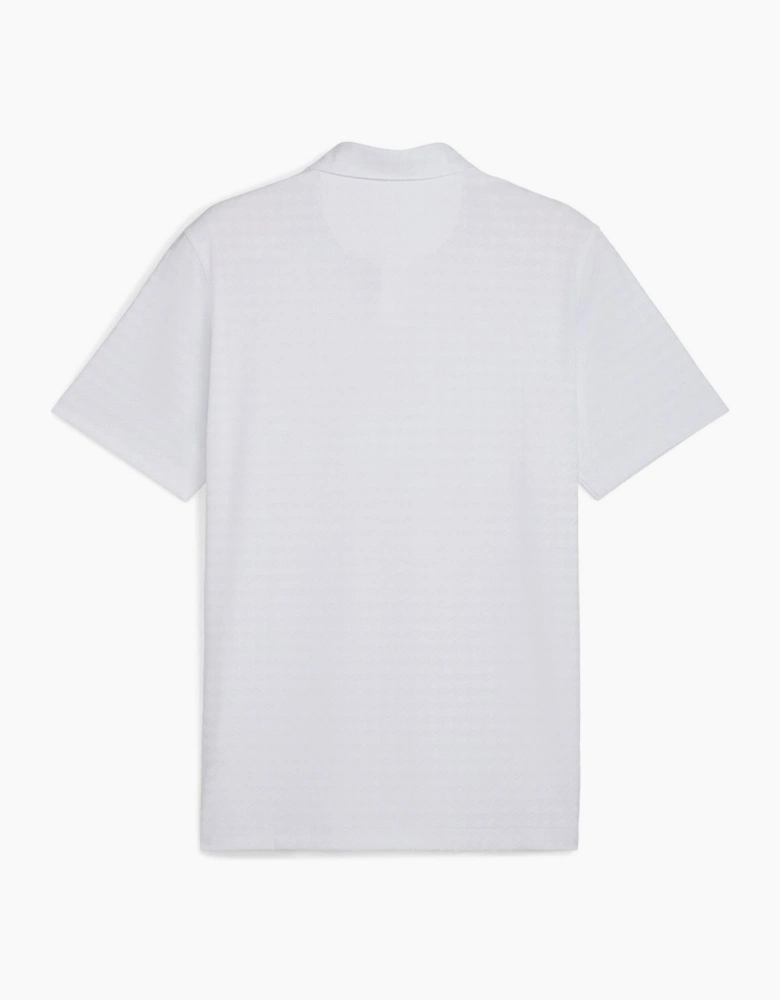 Mattr Houndstooth Short Sleeve Performance Polo Shirt