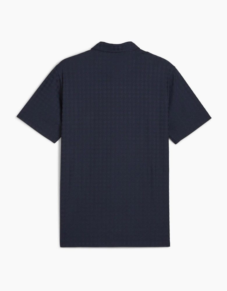 Mattr Houndstooth Short Sleeve Performance Polo Shirt