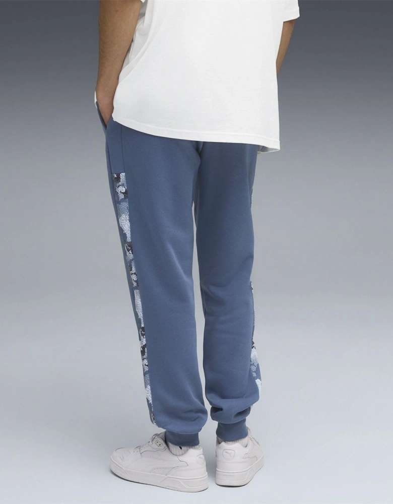 Camo Fleece Closed Hem Jogging Bottoms
