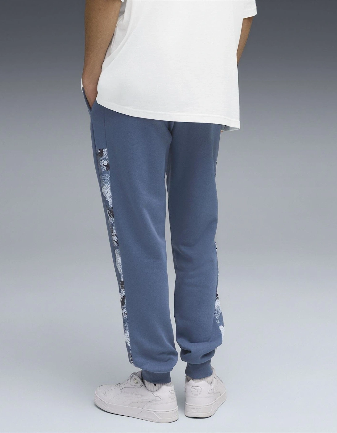 Camo Fleece Closed Hem Jogging Bottoms
