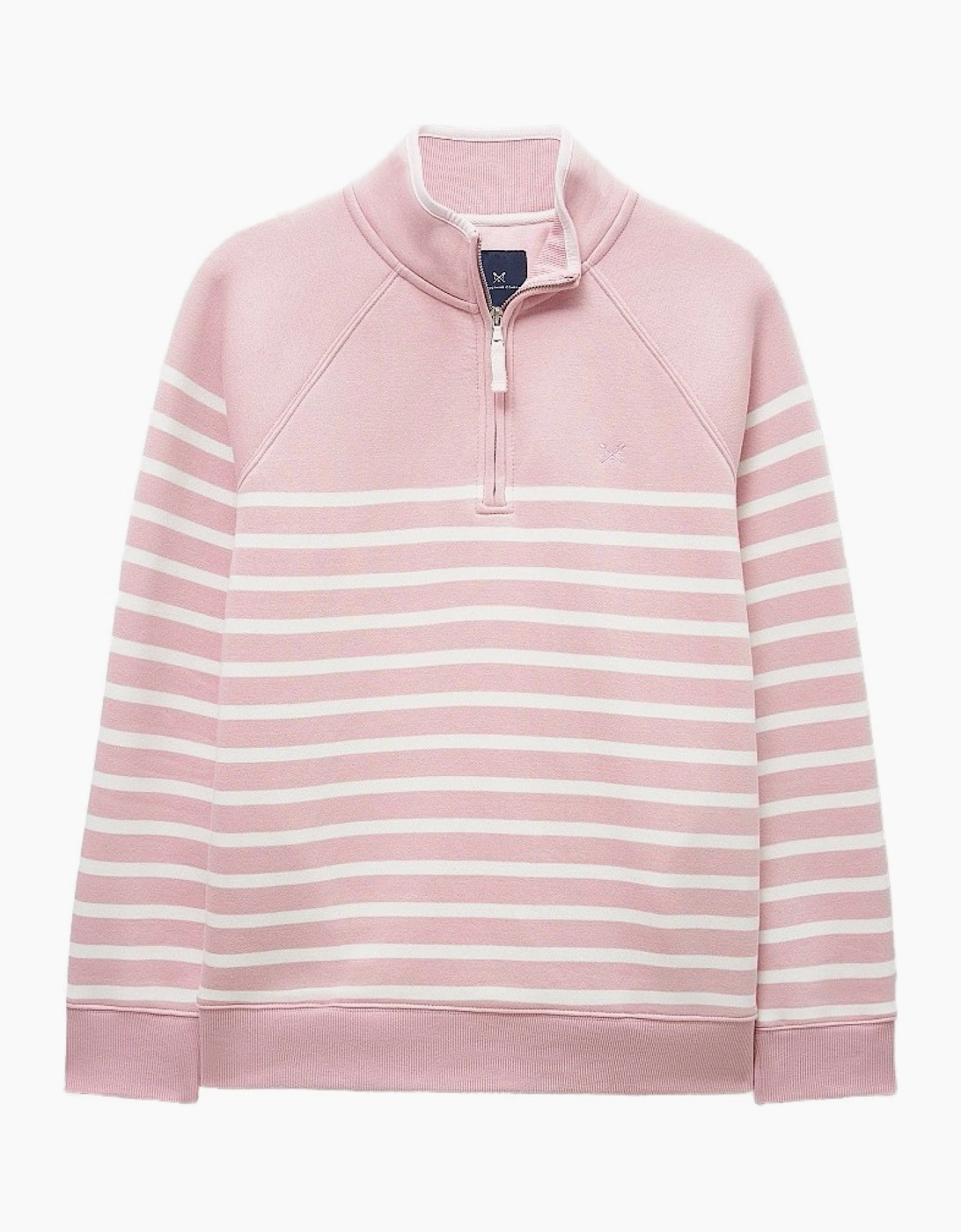 Crew Clothing Womens Half Zip Striped Sweatshirt