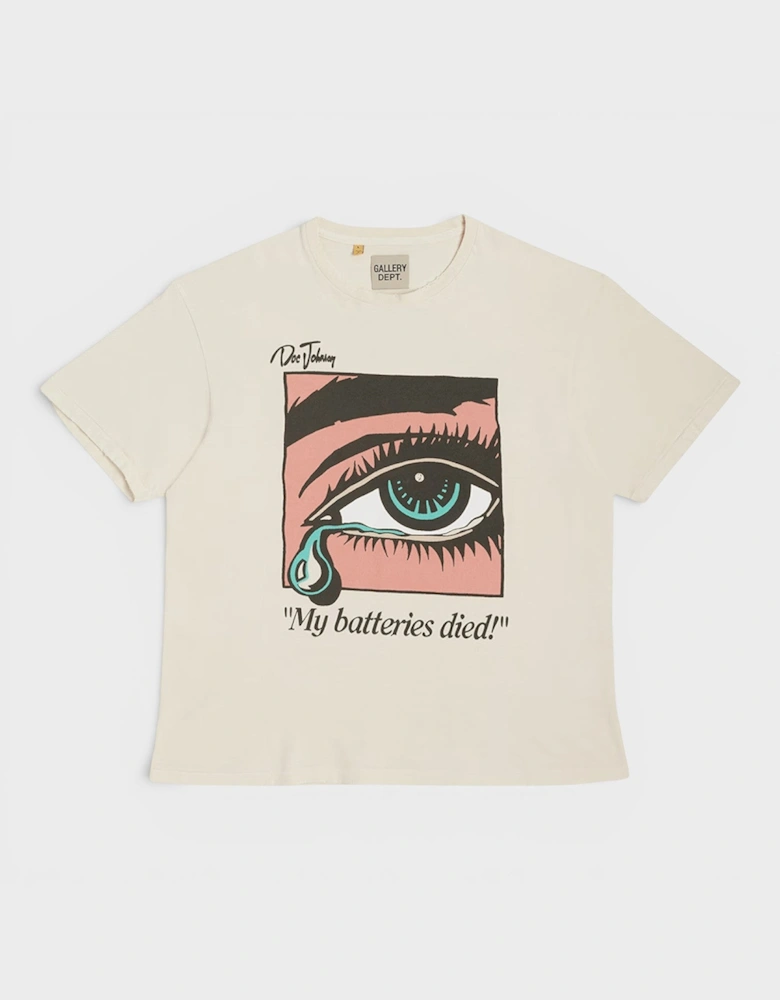 Dead Batteries Tee Antique White