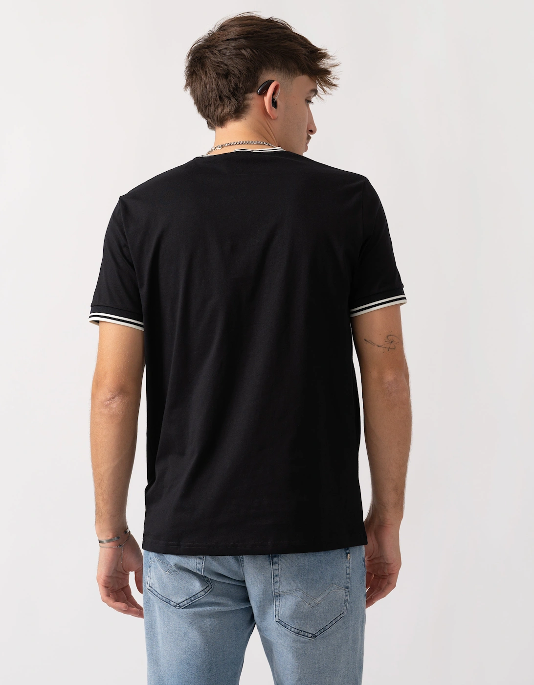 Fred Perry Mens Twin Tipped T-Shirt - Black 102