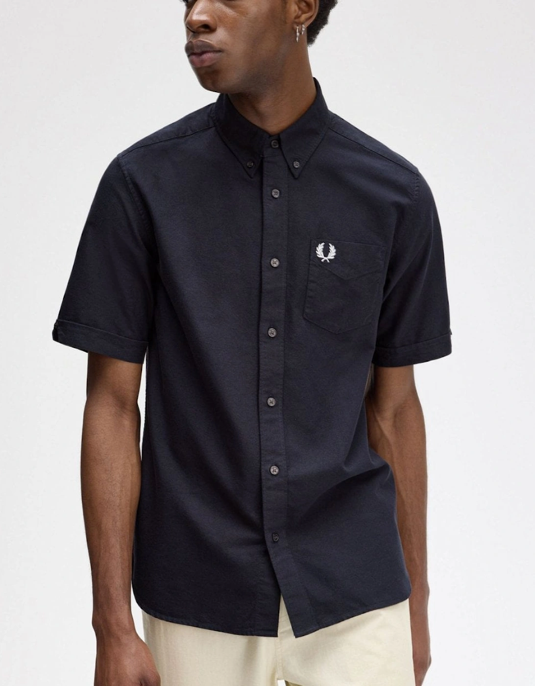 Fred Perry Mens Oxford Shirt - Navy 608
