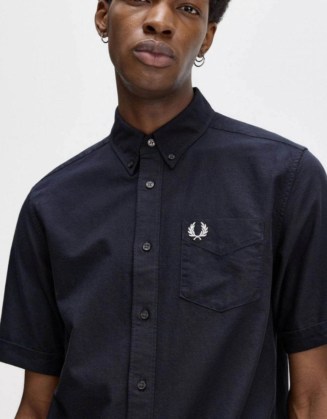 Fred Perry Mens Oxford Shirt - Navy 608