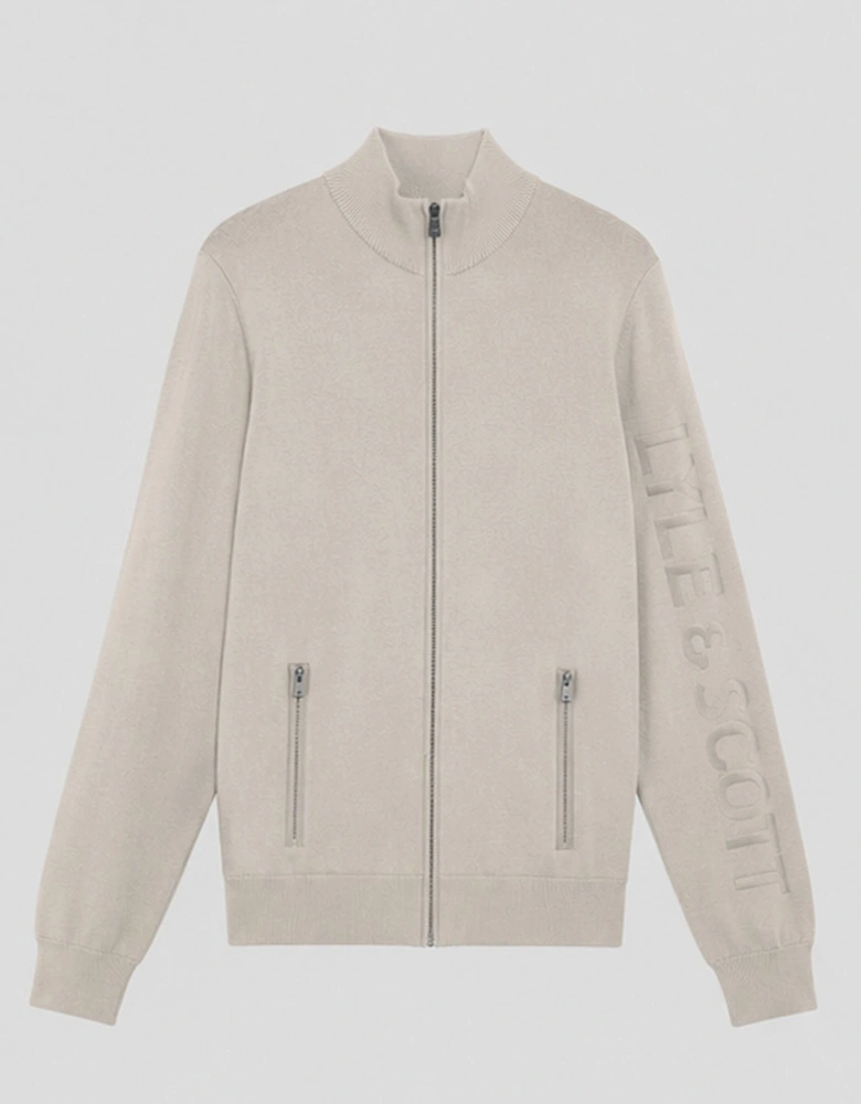 Mesh Logo Knitted Track Jacket