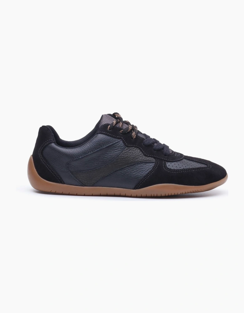 Hush Puppies Jovie Leather Women's BLACK Trainers