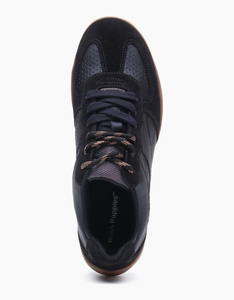 Hush Puppies Jovie Leather Women's BLACK Trainers