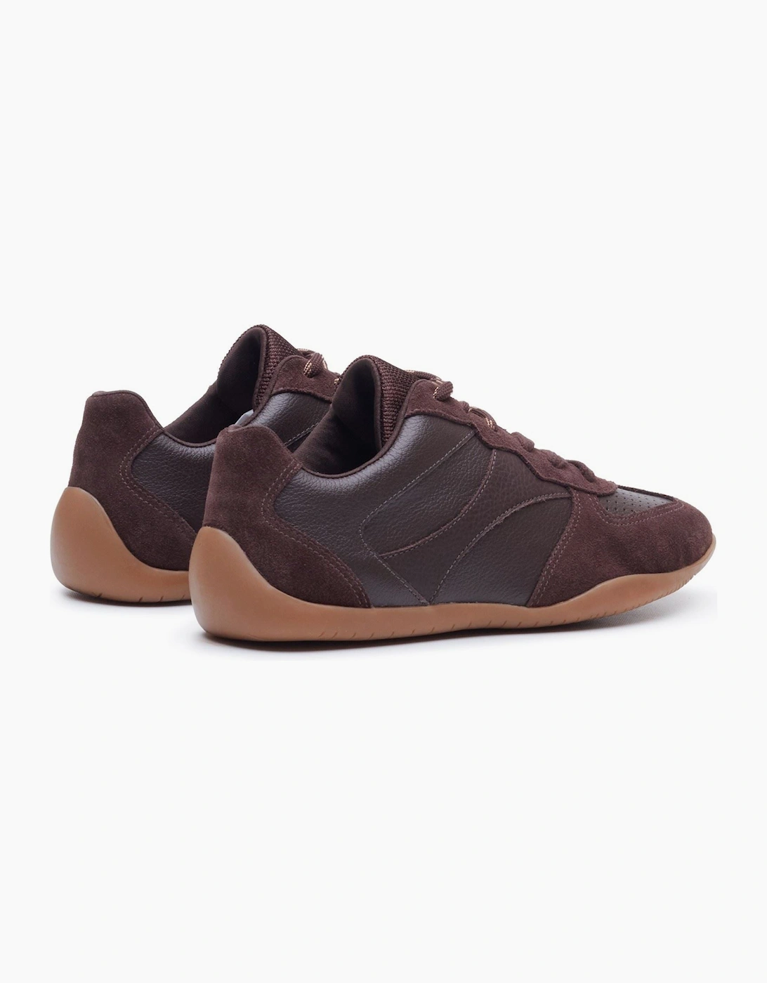 Hush Puppies Jovie Leather Women's CHOCOLATE Trainers
