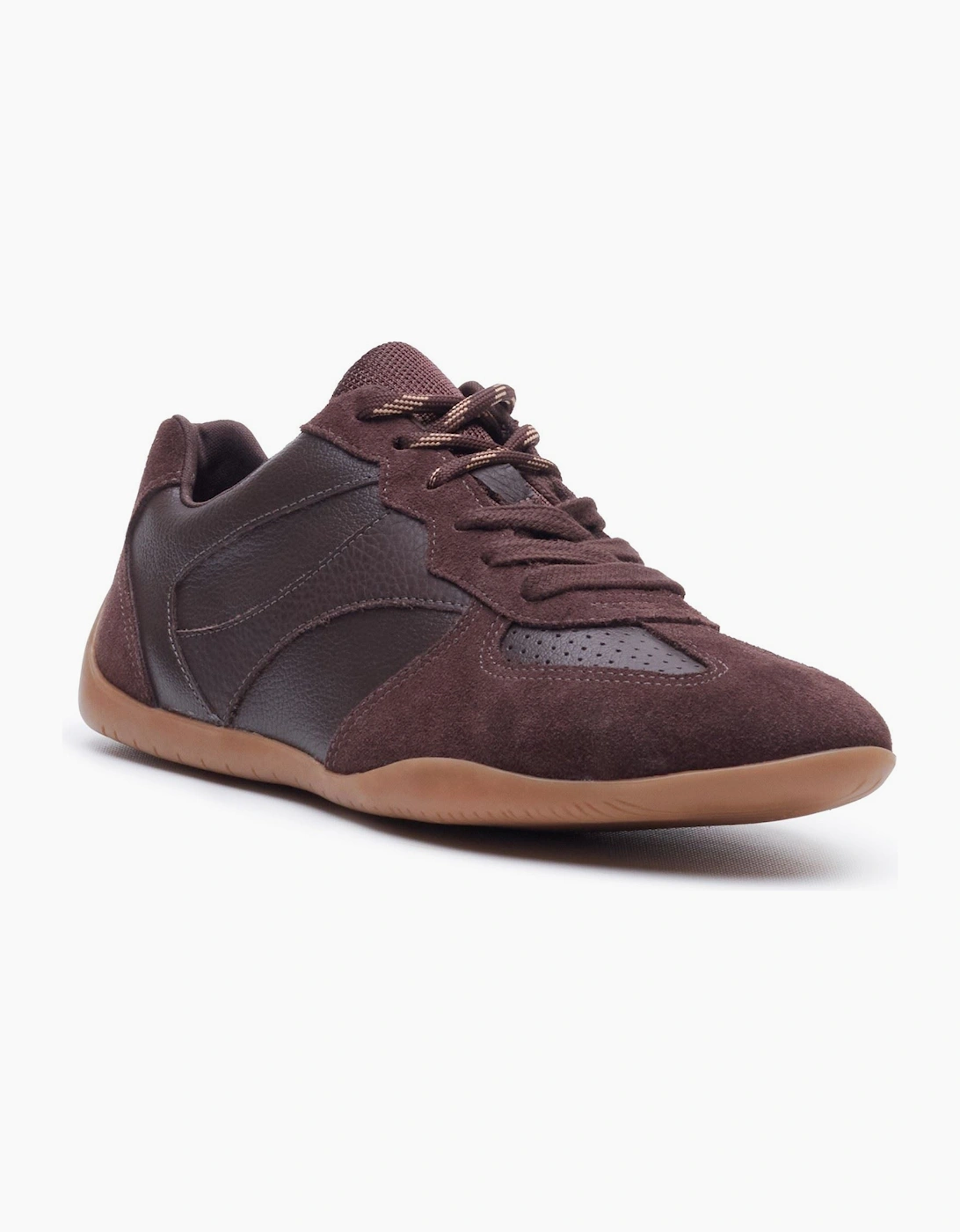Hush Puppies Jovie Leather Women's CHOCOLATE Trainers, 10 of 9