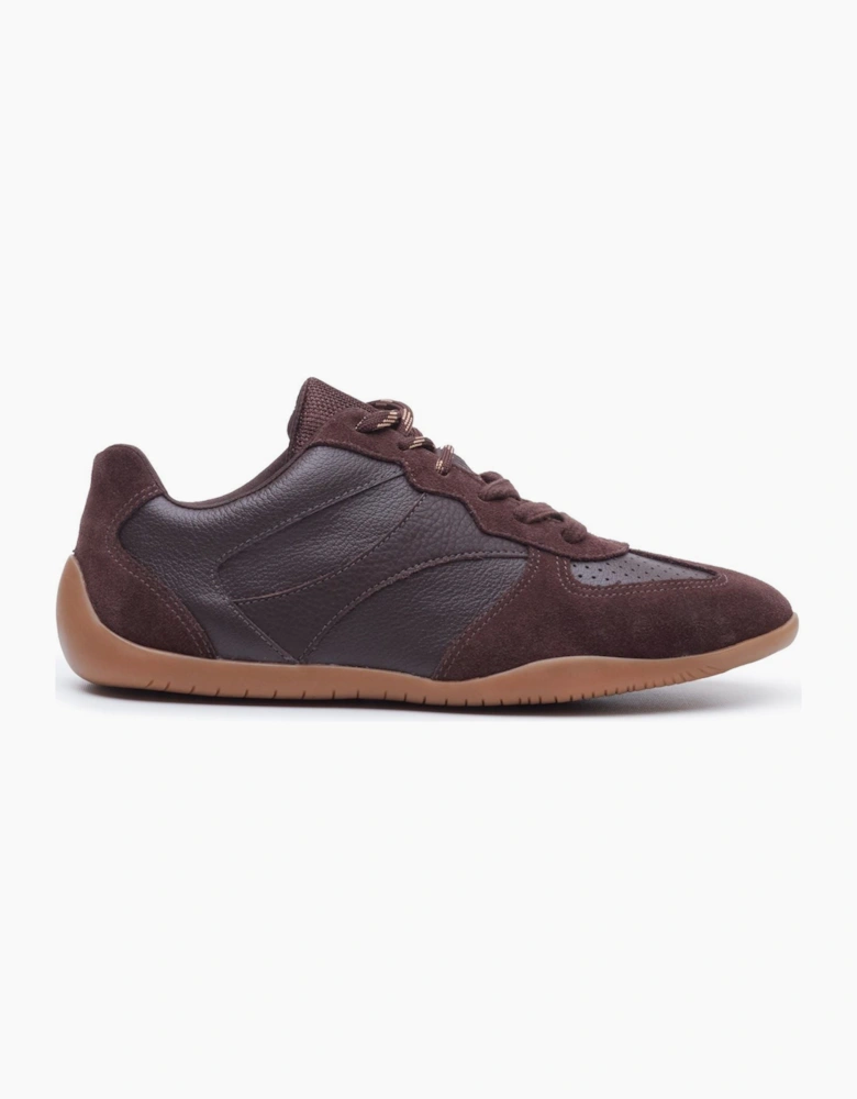 Hush Puppies Jovie Leather Women's CHOCOLATE Trainers