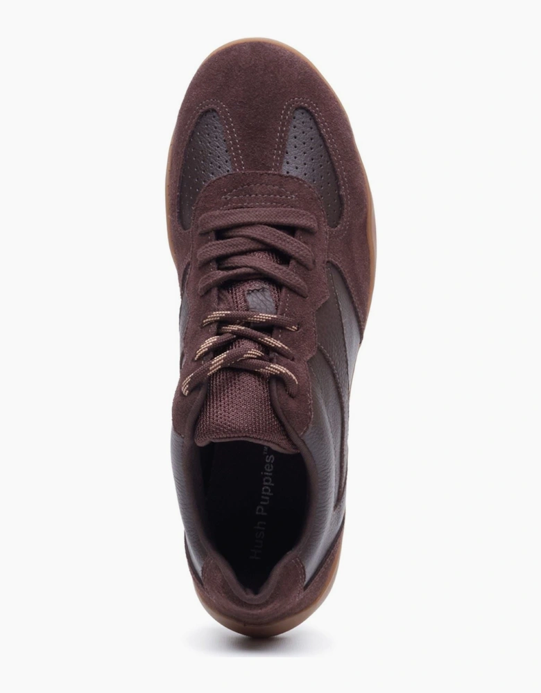 Hush Puppies Jovie Leather Women's CHOCOLATE Trainers