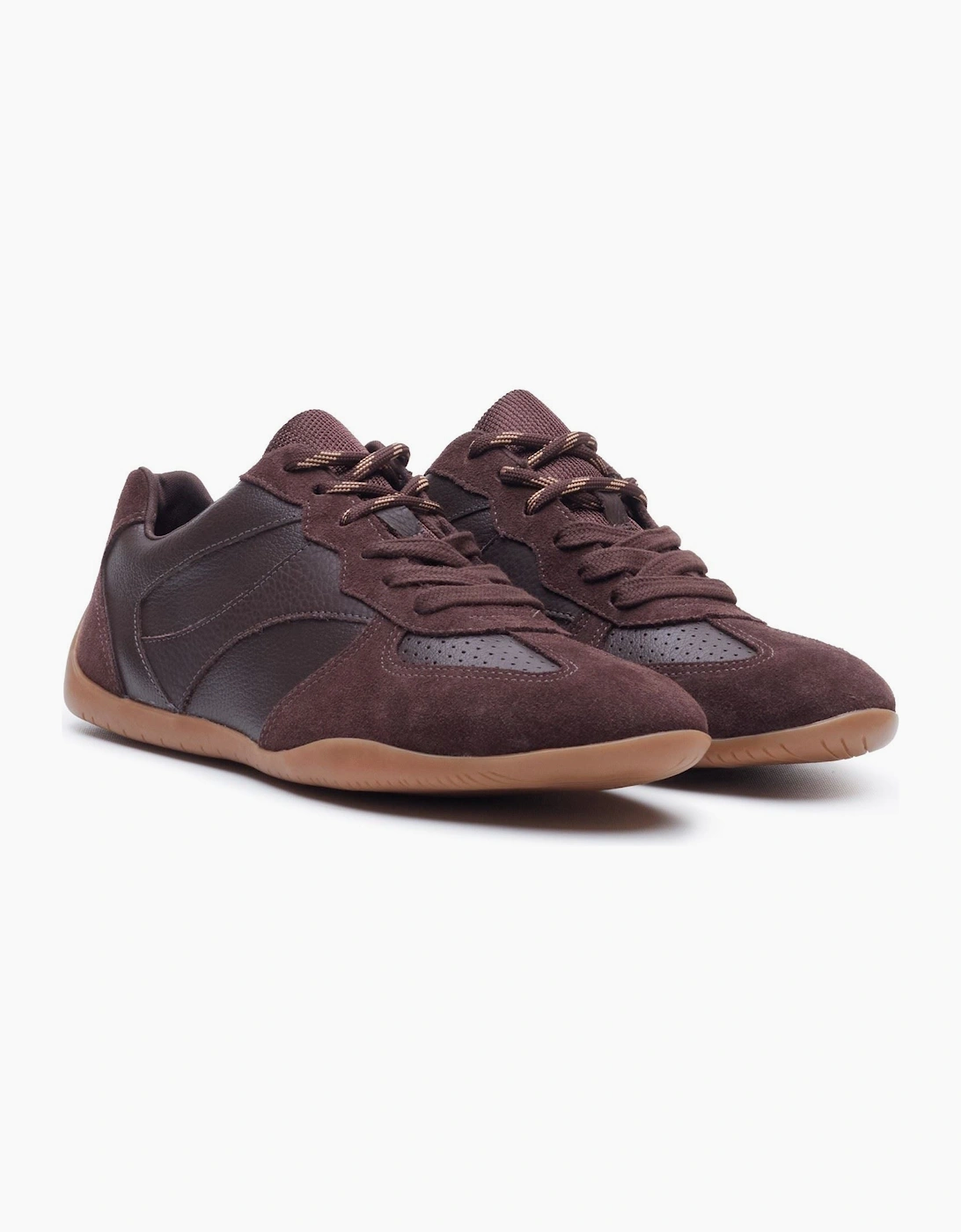 Hush Puppies Jovie Leather Women's CHOCOLATE Trainers