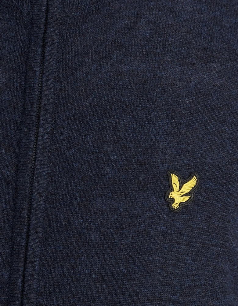 Lambswool Blend Zip Cardigan