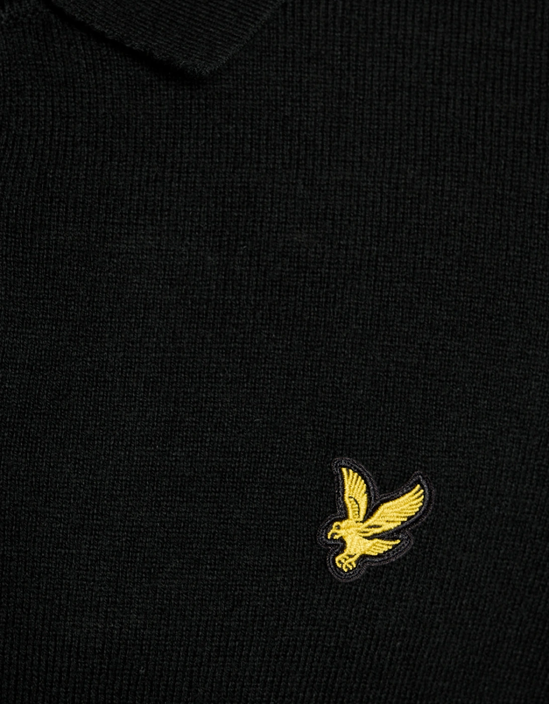 Merino Blend Long Sleeve Polo Shirt