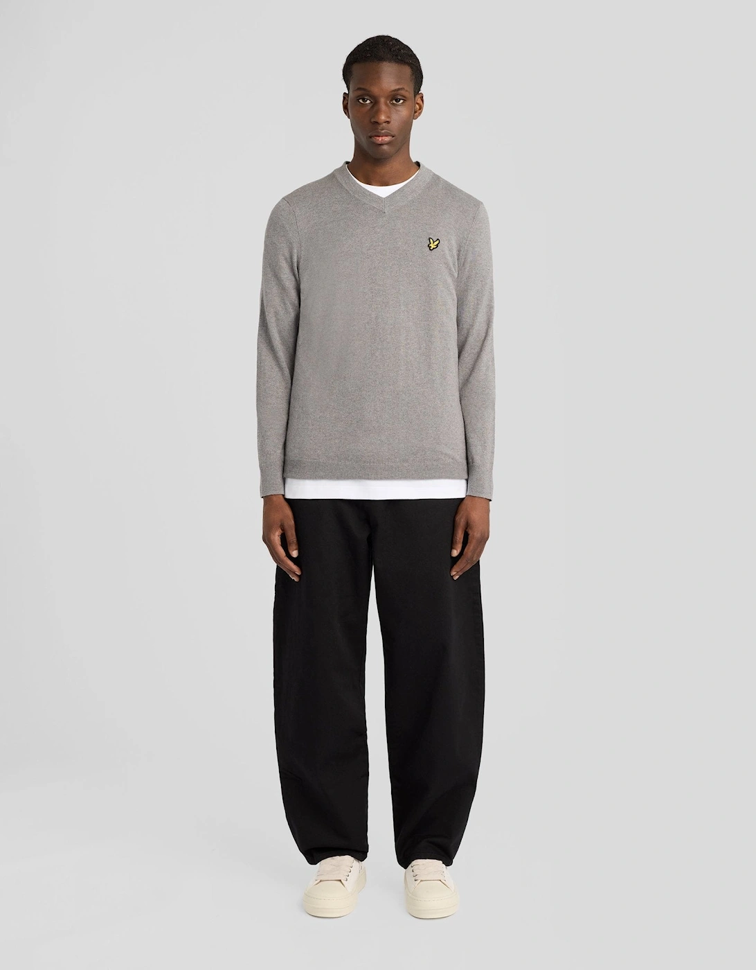 Cotton Merino V Neck Jumper