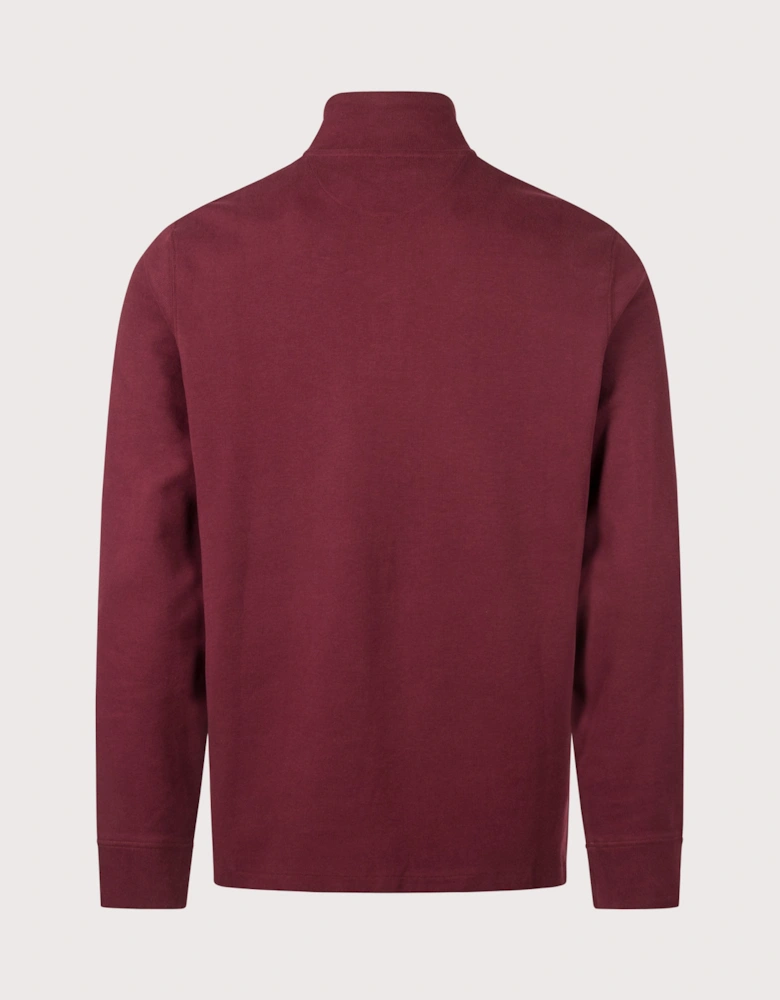 Loose Fit Estate-Rib Quarter Zip Knit Jumper