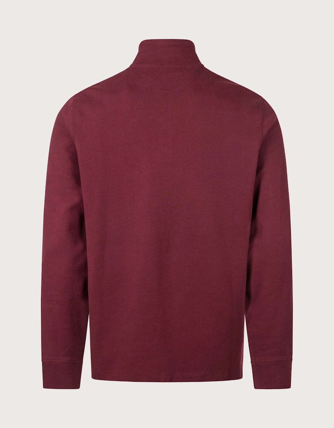 Loose Fit Estate-Rib Quarter Zip Knit Jumper