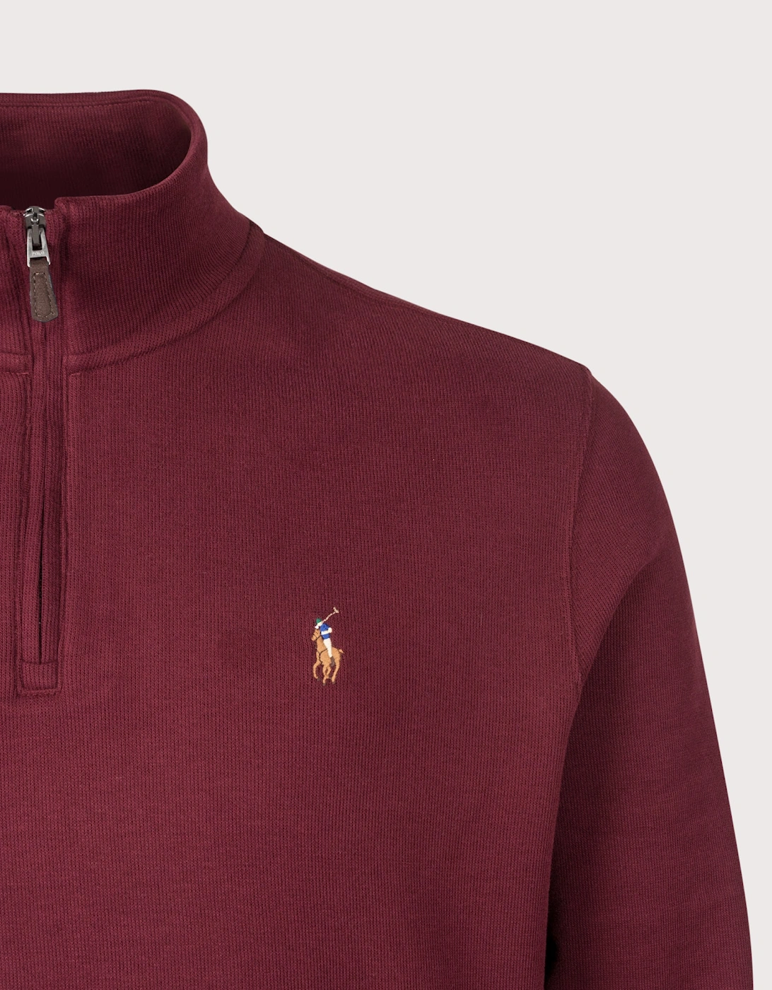 Loose Fit Estate-Rib Quarter Zip Knit Jumper