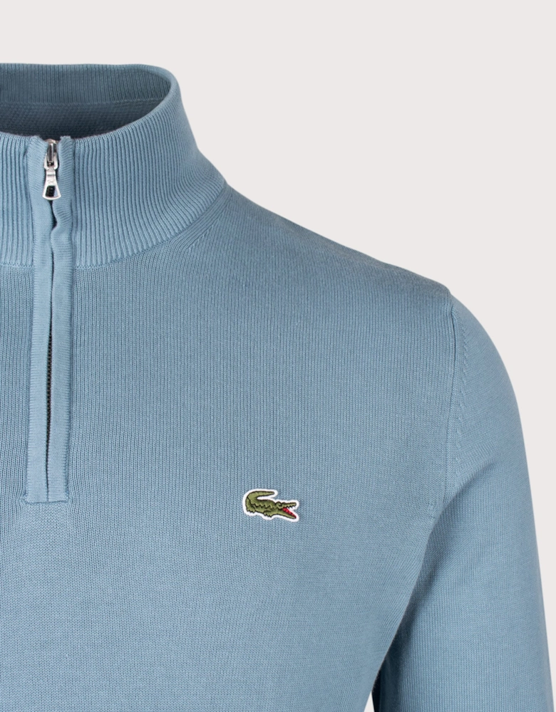Regular Fit Quarter Zip Knit Jumper