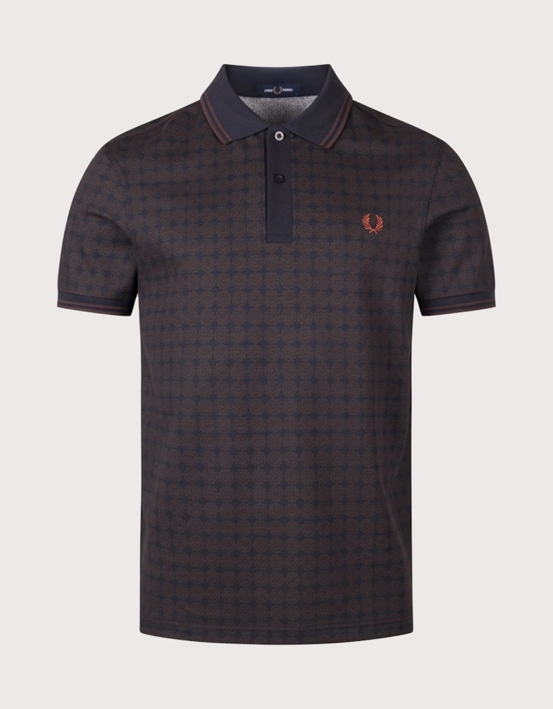 Regular Fit Floral Print Fred Perry Polo Shirt