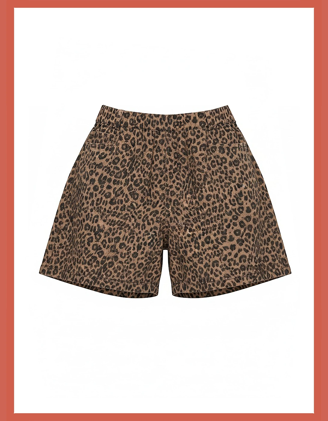 Ditta Chocolate Leopard Cotton Shorts