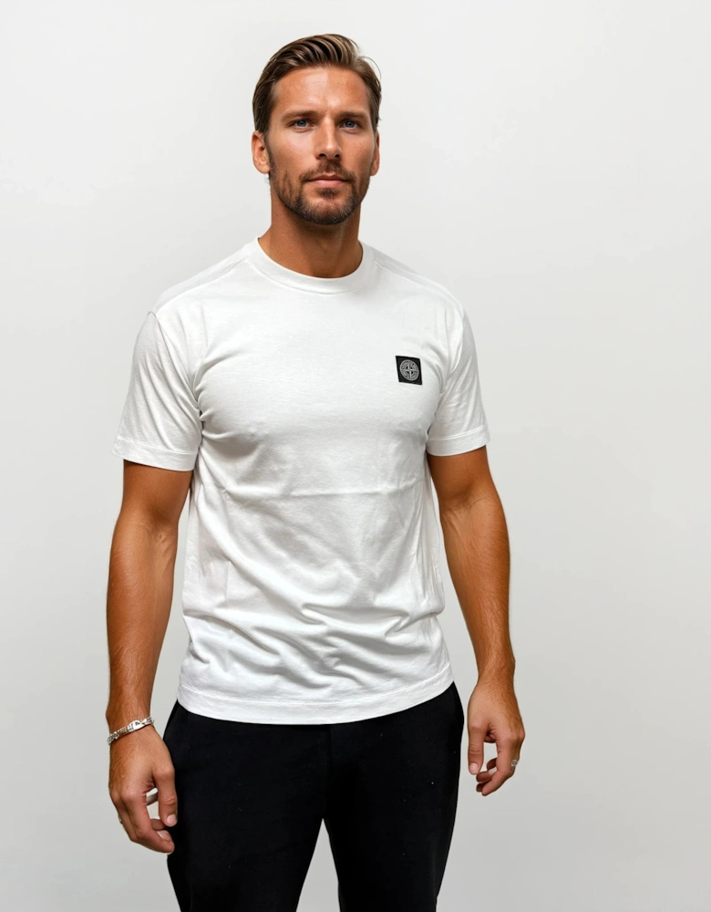 Stone Island Slim-Fit Short-Sleeve T-Shirt With Compass Patch White
