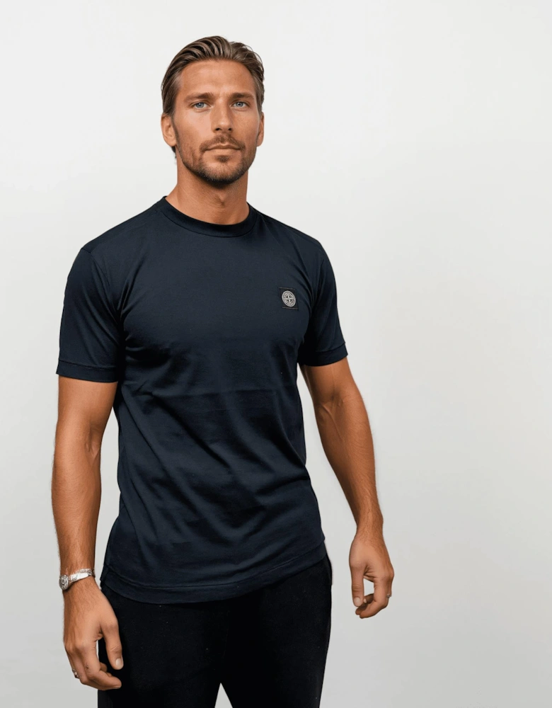 Stone Island Slim-Fit Short-Sleeve T-Shirt With Compass Patch Navy
