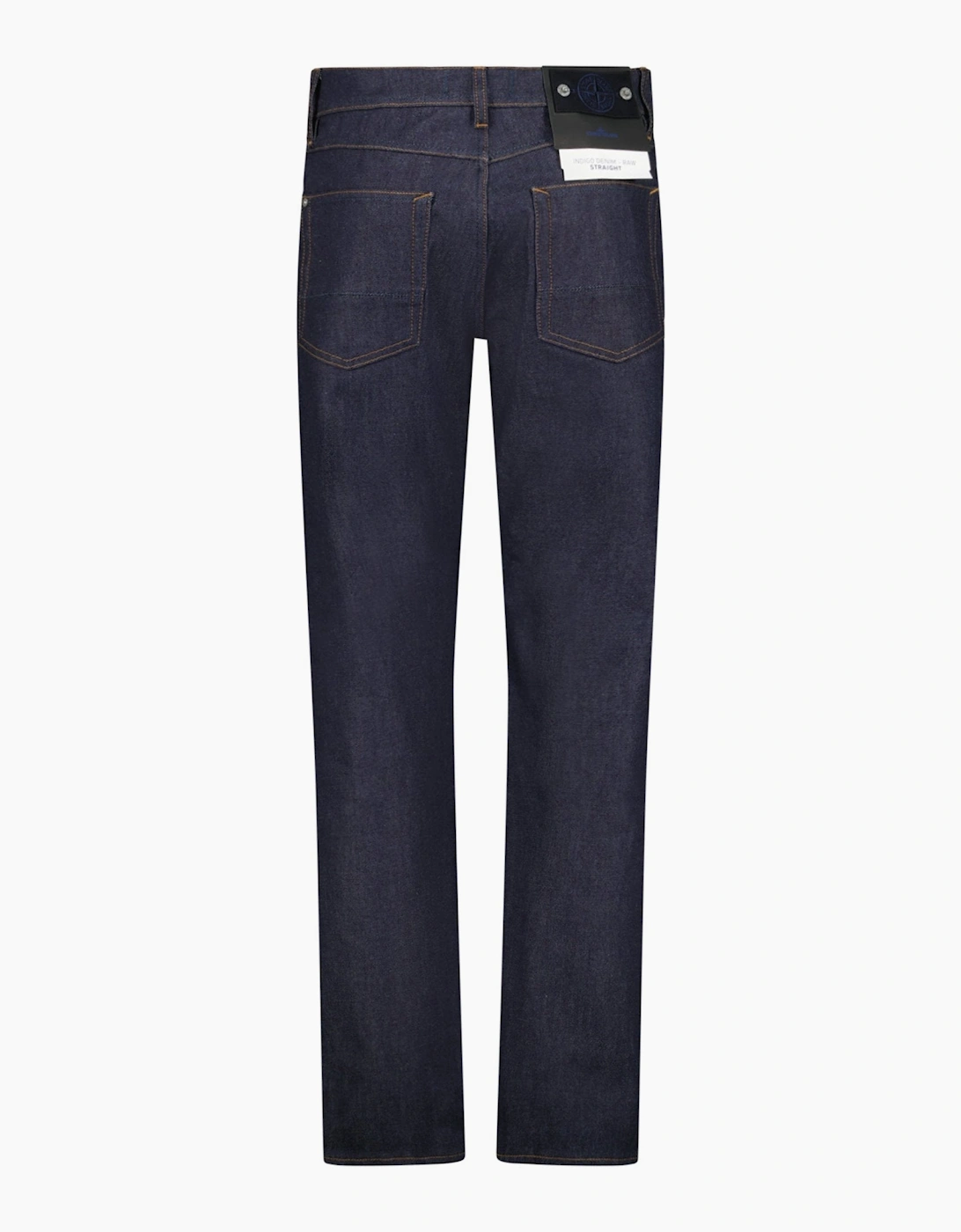 Stone Island Indigo Denim-Raw Jeans in Blue