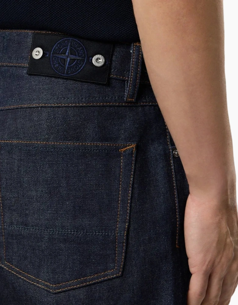 Stone Island Indigo Denim-Raw Jeans in Blue