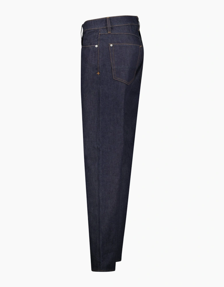Stone Island Indigo Denim-Raw Jeans in Blue
