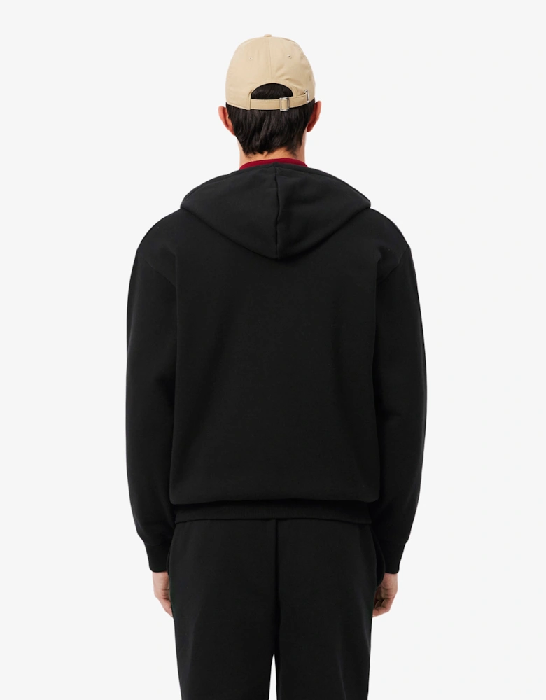 Lacoste Fleece Full-Zip Mens Classic Fit Hoodie - Black 031